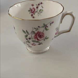 Floral Teacup with Gold Trim